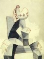 Femme Assise dans un fauteuil gris 1939 cubiste Pablo Picasso
